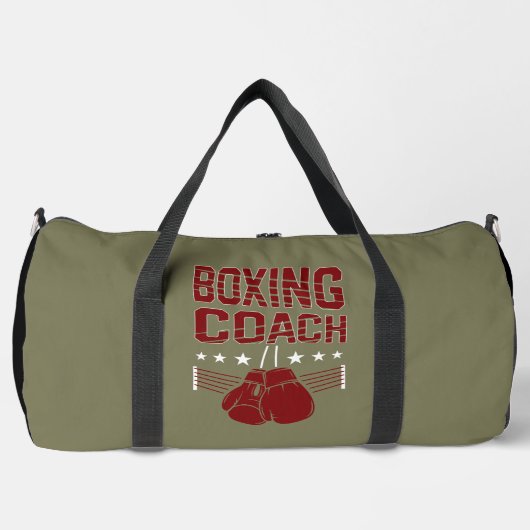 Boxing-Trainer Rote Handschuhe Duffle Bag (Vorderseite)