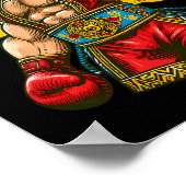 Boxing Ukrainian Boxer Ukraine Flag Poster (Ecke)