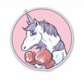 Boxing Unicorn Aufkleber (Vorderseite)
