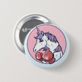 Boxing Unicorn Button (Vorne & Hinten)