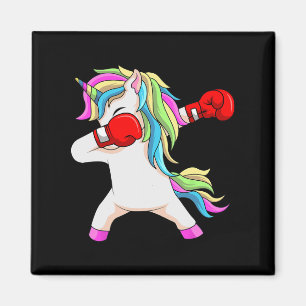 Boxing Unicorn Dabbing Boxer Coach Praktikant Magnet