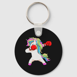 Boxing Unicorn Dabbing Boxer Coach Praktikant Schlüsselanhänger