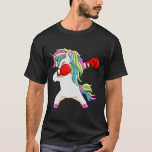 Boxing Unicorn Dabbing Boxer Coach Praktikant T-Shirt