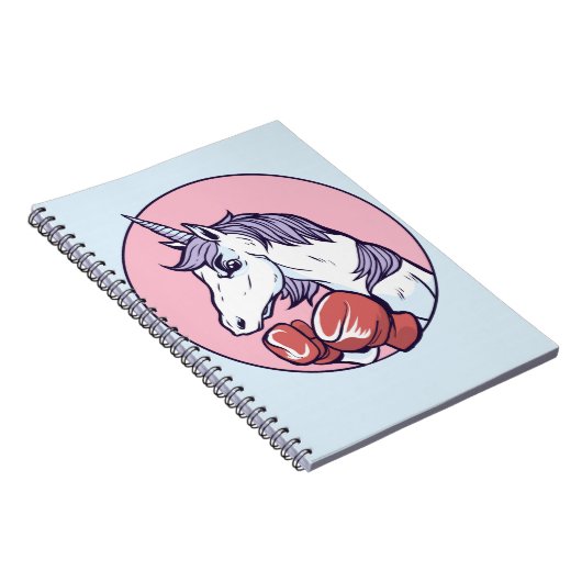 Boxing Unicorn Notizblock (Rechte Seite)
