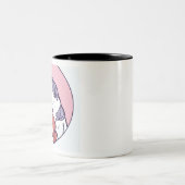 Boxing Unicorn Zweifarbige Tasse (Mittel)
