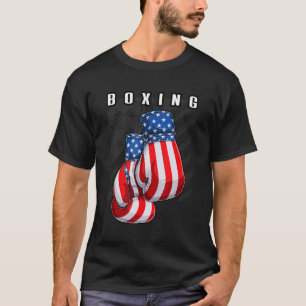 Boxing USA Flag Boxhandschuhe T-Shirt