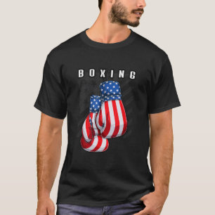 Boxing USA Flag Boxhandschuhe T-Shirt