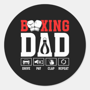 Boxing Vater Drive Pay Clap Boxing Vater Runder Aufkleber