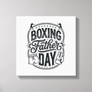 Boxing Vater Tag Vintage Gravur Shirt Design_1 Leinwanddruck