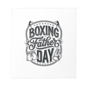Boxing Vater Tag Vintage Gravur Shirt Design_1 Notizblock