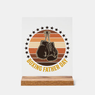 Boxing Vater Tag Vintage Handschuhe Shirt Design_1 Acrylschild