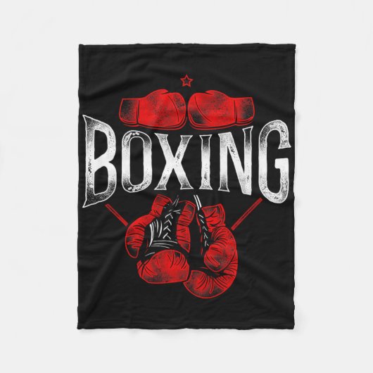 Boxing Vintag Boxing 2 Fleecedecke (Vorderseite)