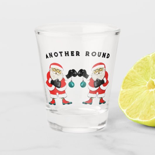 Boxing Weihnachtsglas Schnapsglas (Vorderseite)