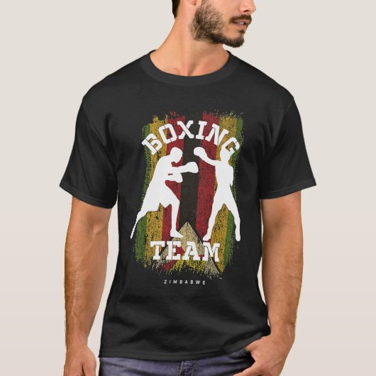 Boxing Zimbabwe Combat Sports Fighter Boxing T-Shirt (Vorderseite)