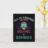 Boxing Zombie Friends Fighting Club Untotes Stöber Karte (Gelbe Blume)