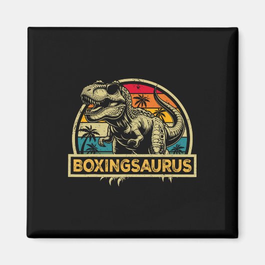 Boxingsaurus T Rex Dinosaur Boxing Saurus Familie  Magnet (Vorne)