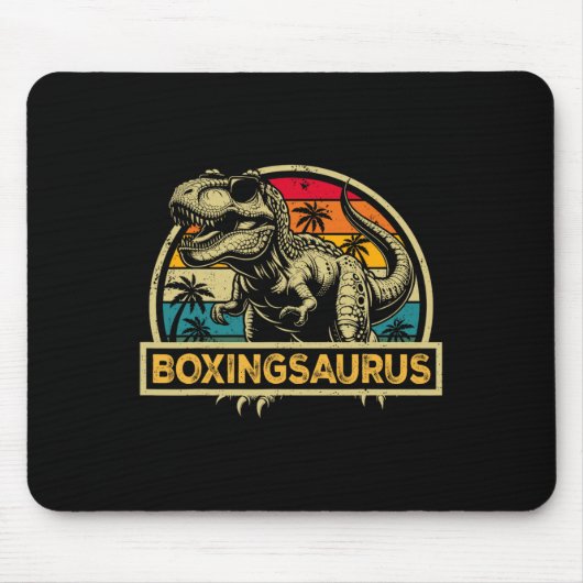 Boxingsaurus T Rex Dinosaur Boxing Saurus Familie Mousepad (Vorne)