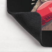 Boxkampf Faultier mit Boxhandschuhen Kickboxen Lus Mousepad (Ecke)