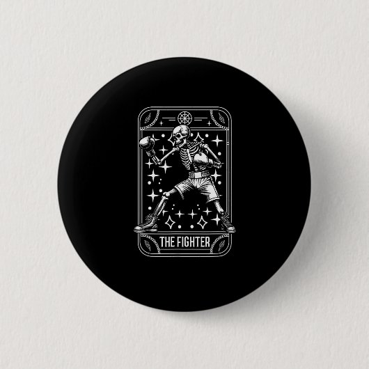 Boxkampf - Handschuhe Sparring Boxer Skeleton Button (Vorderseite)