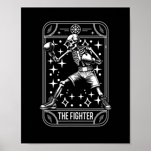 Boxkampf - Handschuhe Sparring Boxer Skeleton Poster (Vorne)