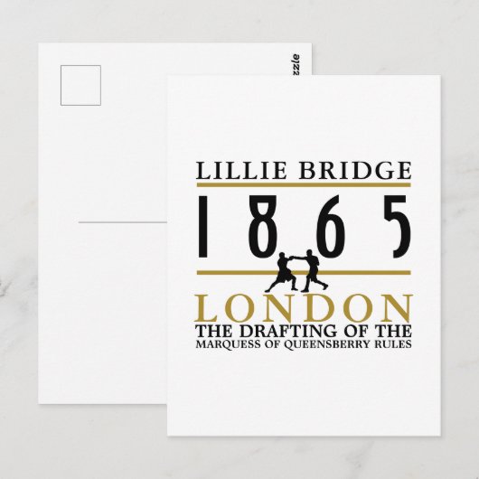 Boxkampf, Queensberger-Regeln Postkarte (Vorne/Hinten)