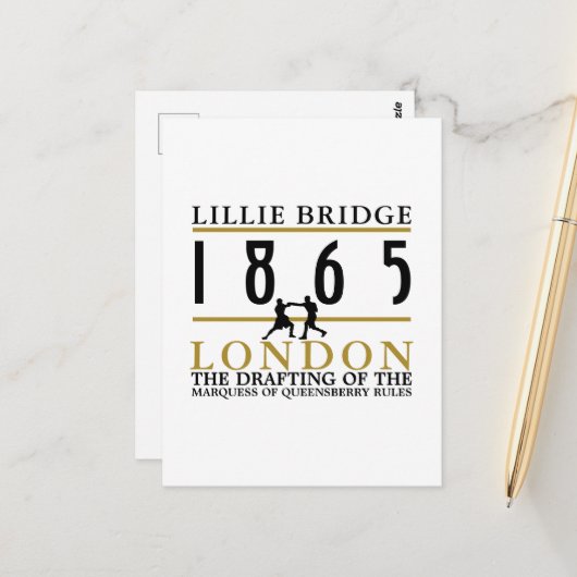 Boxkampf, Queensberger-Regeln Postkarte (Vorderseite/Rückseite Beispiel)