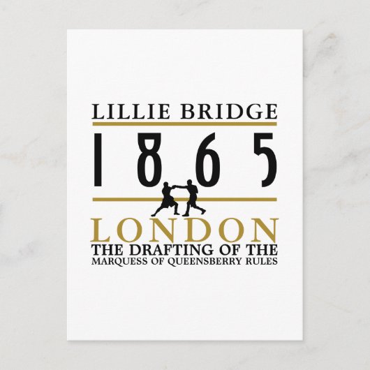 Boxkampf, Queensberger-Regeln Postkarte (Vorderseite)