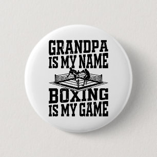 Boxkämpfer Boxgrandpa ist mein Name Boxen ist Button