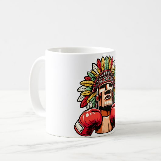 Boxkämpfer Muay Thai Kaffeetasse (Vorderseite Links)