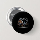 Boxkatzen Kitty Boxing Liebhaber Grafik Design Button (Vorne & Hinten)