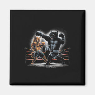 Boxkatzen Kitty Boxing Liebhaber Grafik Design Magnet