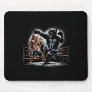 Boxkatzen Kitty Boxing Liebhaber Grafik Design Mousepad