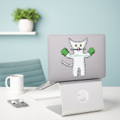Boxkitten mit Mittens Thunder_Cove Aufkleber (Laptop auf Schreibtisch)