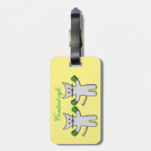 Boxkitten mit Mittens Thunder_Cove Gepäckanhänger (Rückseite vertikal)