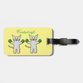 Boxkitten mit Mittens Thunder_Cove Gepäckanhänger (Rückseite horizontal)