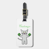 Boxkitten mit Mittens Thunder_Cove Gepäckanhänger (Vorderseite vertikal)