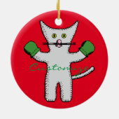 Boxkitten mit Mittens Thunder_Cove Keramik Ornament (Hinten)