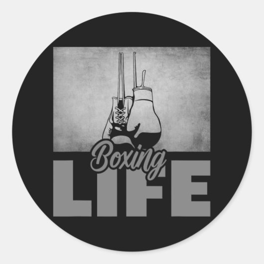 Boxkleidung - Boxen 6 Runder Aufkleber (Vorderseite)