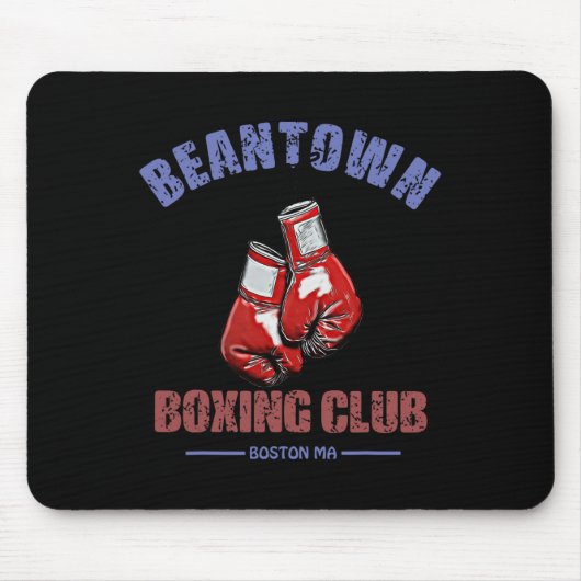 Boxklub Beantown Boston Design - Handschuhe Mousepad (Vorne)