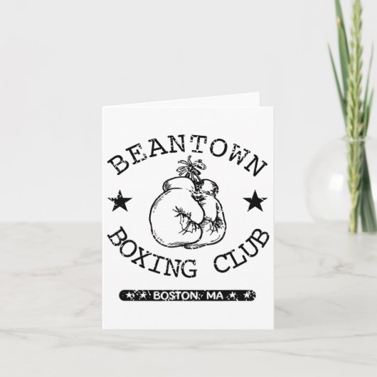 Boxklub Beantown Boston Vintag Karte (Vorderseite)