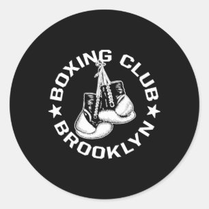 Boxklub Brooklyn Handschuhe Grafik für ein Boxen L Runder Aufkleber