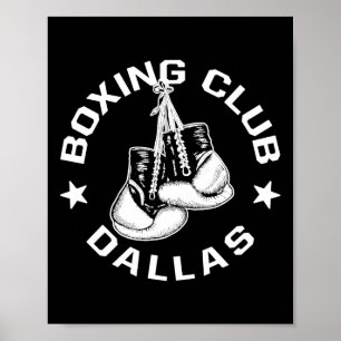 Boxklub Dallas Gloves Grafik für eine Boxlov Poster