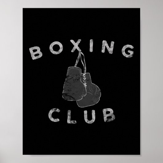 Boxklub Gewitterte Boxhandschuhe Poster (Vorne)