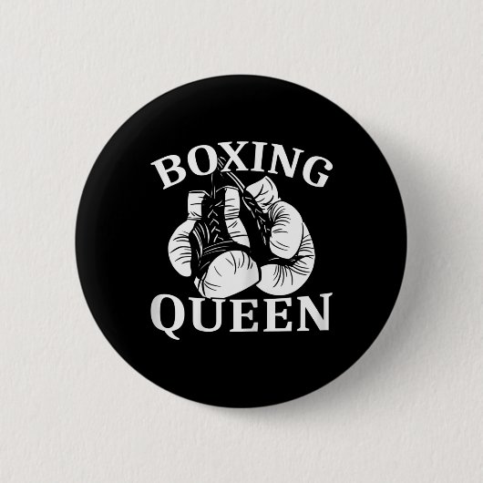 Boxkönigin der Frauen Kickboxen Button (Vorderseite)