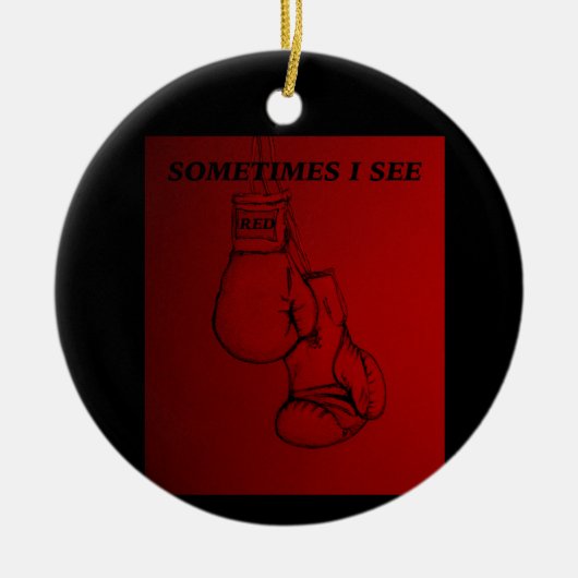 Boxkunst direkt bis zum Punch. Keramik Tree Dec Ornament (Vorne)