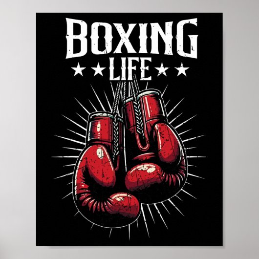Boxlebenskickboxen Kickboxer Kickboxer Beruf Poster (Vorne)