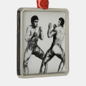 Boxmatte Silbernes Ornament (Rechts)