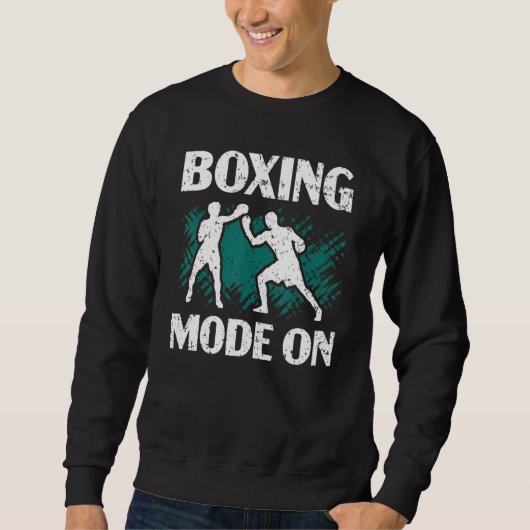 Boxmodus auf dem Beruflichen Boxer-Knockout-Punche Sweatshirt (Vorderseite)