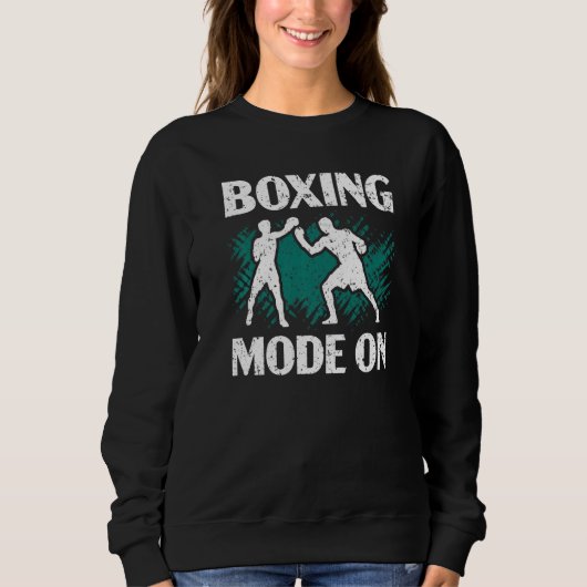 Boxmodus auf dem Beruflichen Boxer-Knockout-Punche Sweatshirt (Vorderseite)