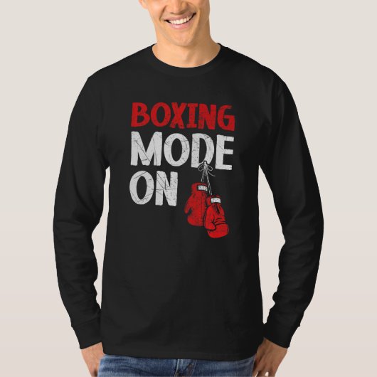 Boxmodus auf dem Beruflichen Boxer-Knockout-Punche T-Shirt (Vorderseite)